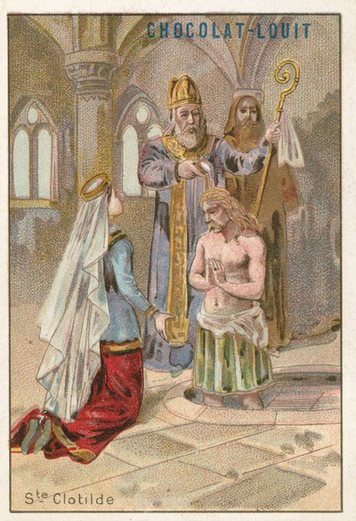 St. Clotilde, zweite Frau von Chlodwig I., König der Franken von French School