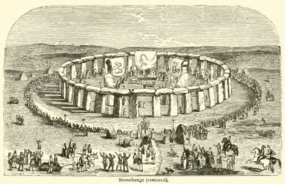 Stonehenge, restauriert (Gravur) von French School