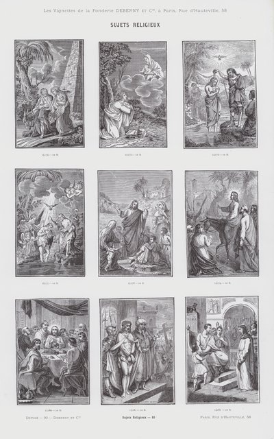 Religiöse Themen (Gravur) von French School