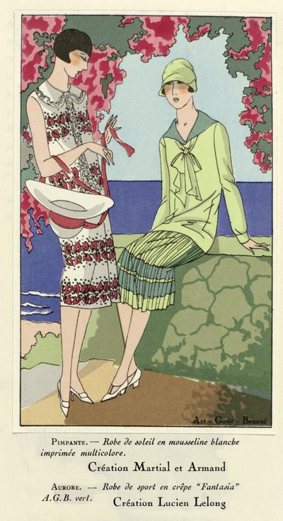 Sommerkleid und Sportkleid, aus Art-Gout-Beaute, veröffentlicht 1924 von French School