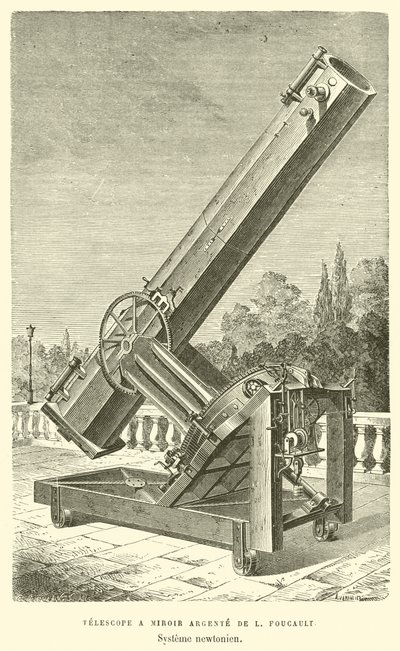 Spiegelteleskop von L. Foucault, Newtonsches System von French School