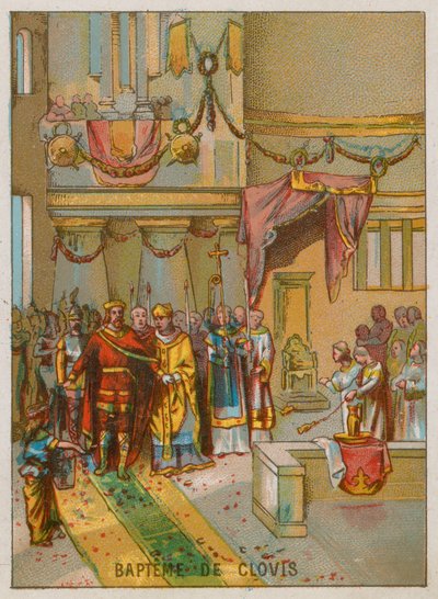Die Taufe von König Clovis von French School