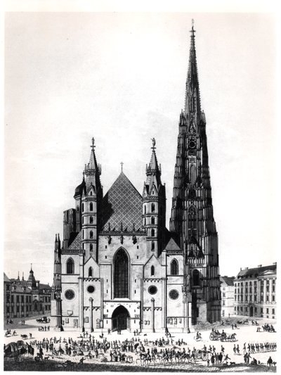Der Stephansdom in Wien, 1821 von French School