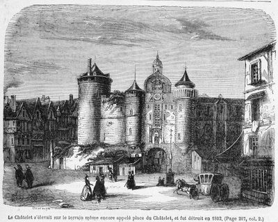 Das Chatelet im 18. Jahrhundert (Gravur) von French School