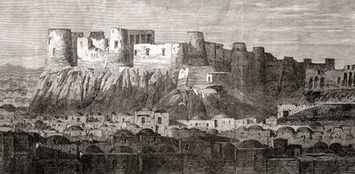 Die Zitadelle von Herat und Qala Iktyaruddin, Herat, Afghanistan, aus 
