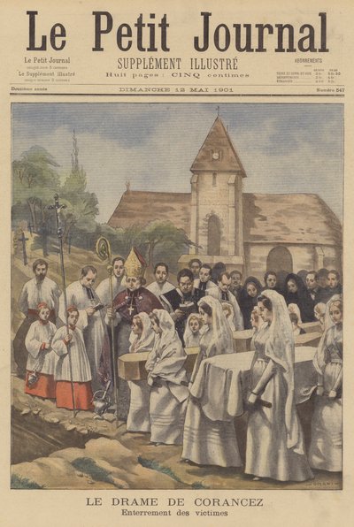 Die Corancez-Morde; Beerdigung der Opfer von French School
