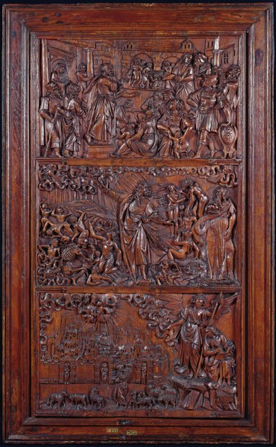 Das Credo, Tafel IV: Die Vergebung der Sünden, Ezechiels Vision der trockenen Knochen und Johannes