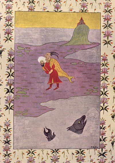 Die vierte Reise von Sindbad, Illustration für Sindbad der Seefahrer, aus Tausendundeine Nacht, 1895 von French School