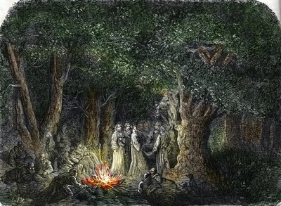 Die Gallier und ihre Priester oder Druiden (Gravur) 1864 von French School