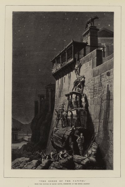 Die Gänse des Kapitols von French School