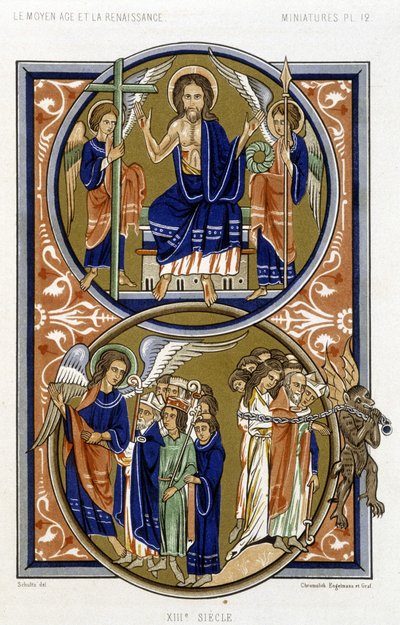 Das Jüngste Gericht - Faksimile einer Miniatur des Psalters von St. Louis von French School
