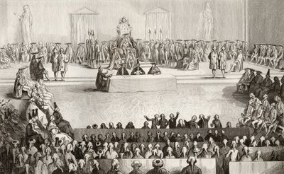 Die Nationalversammlung während der Herrschaft von Ludwig XVI. (1754-93) aus 