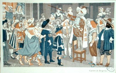 Die Nasenrede im Hotel de Bourgogne, Illustration aus 