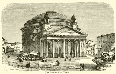 Das Pantheon in Rom (Gravur) von French School