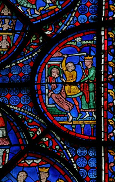 Das St. Thomas Fenster: An einen Gefängniswärter übergeben von French School