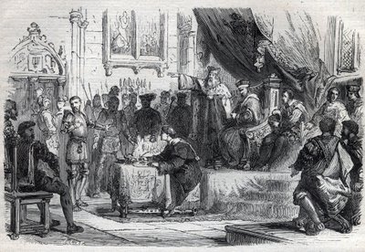 Der Gegenpapst Clemens VII. (Robert de Genève) von French School