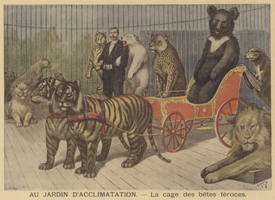 Der Käfig der wilden Tiere im Jardin d