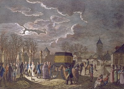Der Austausch am 26. Dezember 1795 von Madame Royale in Basel gegen 6 von den Österreichern gefangene französische Gefangene von French School