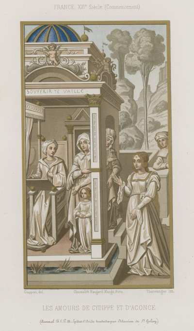 Die Liebe von Cydippe und Acontius von French School