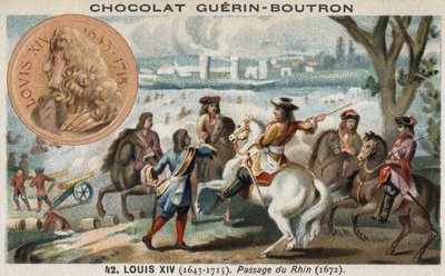 Der Übergang über den Rhein (in Holland) durch Ludwig XIV. zu Beginn des Krieges gegen die Niederländer von French School