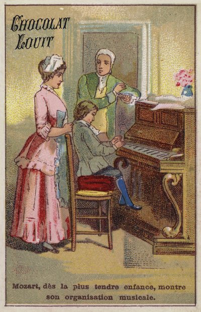 Der sehr junge Mozart zeigt sein musikalisches Talent von French School