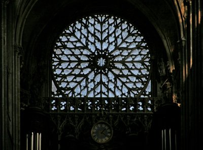 Das westliche Rosenfenster (Rosenfenster - innen) von French School