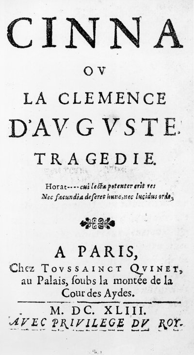Titelseite von Cinna ou la Clemence d
