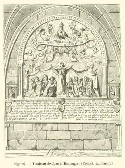 Grabmal von Jean der Bäcker, Sammlung A. Lenoir von French School