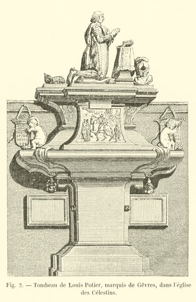 Grabmal von Louis Potier, Marquis de Gesvres, in der Kirche der Celestins von French School