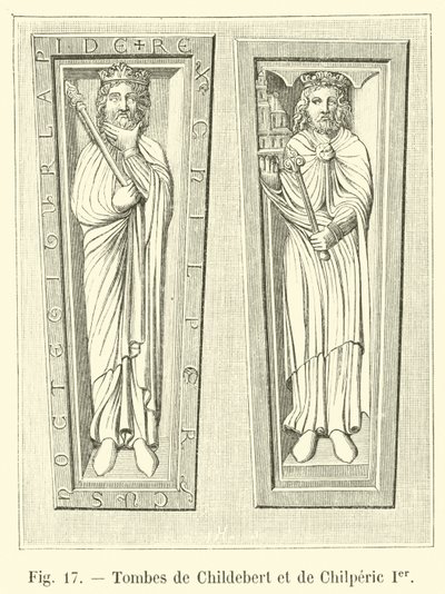 Gräber von Childebert und Chilperic I. von French School