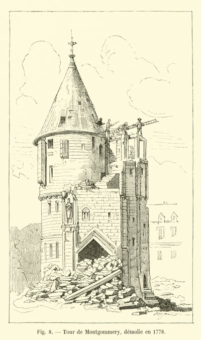 Turm von Montgommery, abgerissen 1778 von French School
