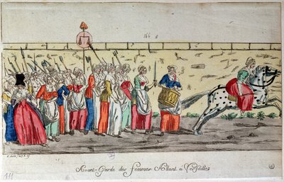 Vanguard der Frauen, die am 5. Oktober nach Versailles gehen von French School