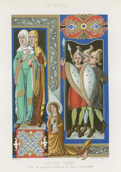 Verschiedene Kostüme von French School