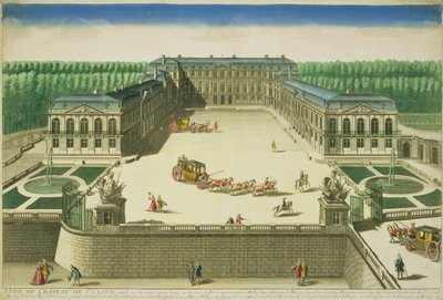 Ansicht des Schlosses von St. Cloud, graviert von Antoine Aveline von French School