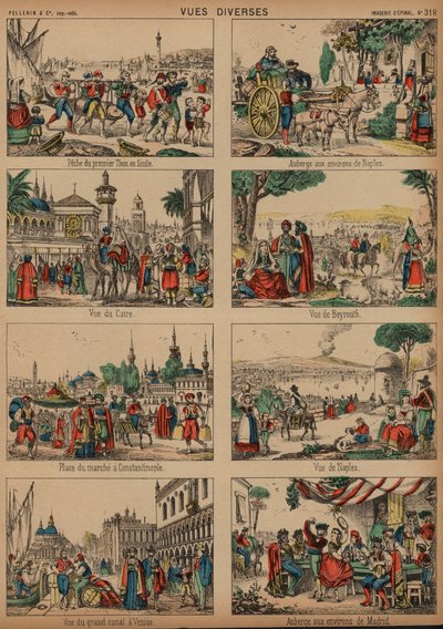 Ansichten aus aller Welt (Farbstich) von French School