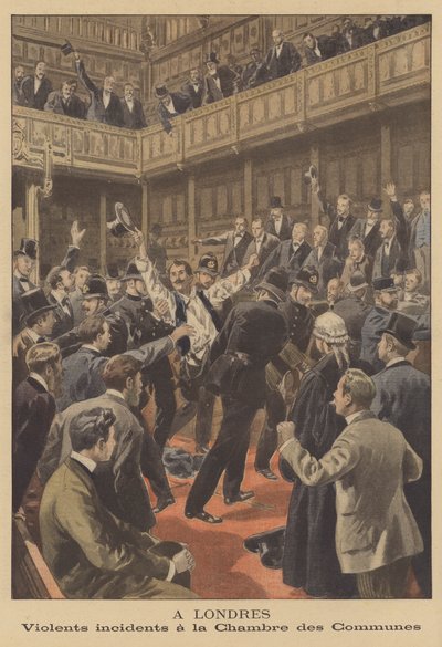 Gewalttätiger Vorfall im House of Commons in London von French School