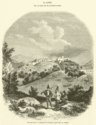 Ansicht von Corte (Gravur) von French School