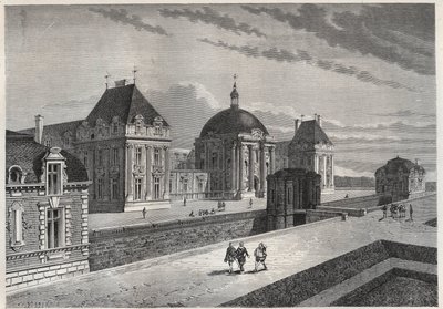 Vue du Chateau Royal de Monceaux - Gravur aus „L