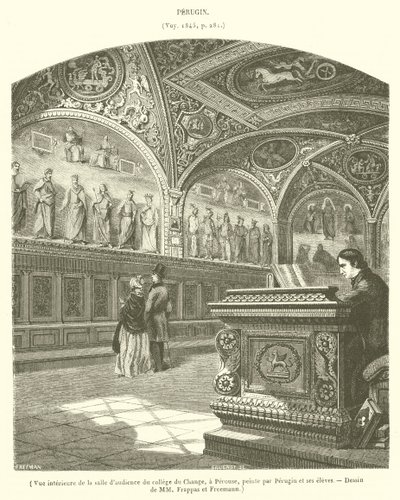 Innenansicht des Audienzsaals des Kollegiums von Perugia von French School