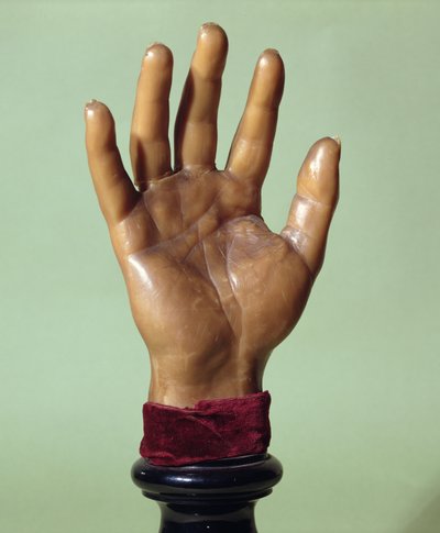 Wachsguss der Hand von Jean-Baptiste Troppmann (1848-1970) 1869 von French School