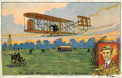Wilbur Wright bei einem Flug im Camp d