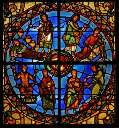 Fenster Treasury-D, die Geschichte der Reliquien des heiligen Stephanus darstellend von French School