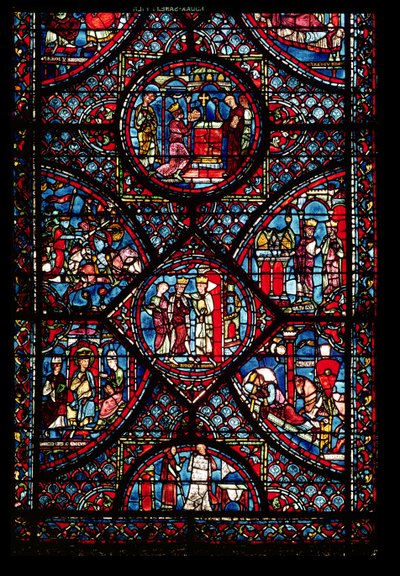 Fenster mit Szenen aus dem Leben Karls des Großen (747-814) aus dem Chorumgang von French School