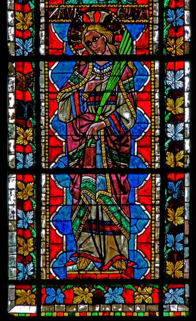 Fenster w202 mit der heiligen Aurelia von French School