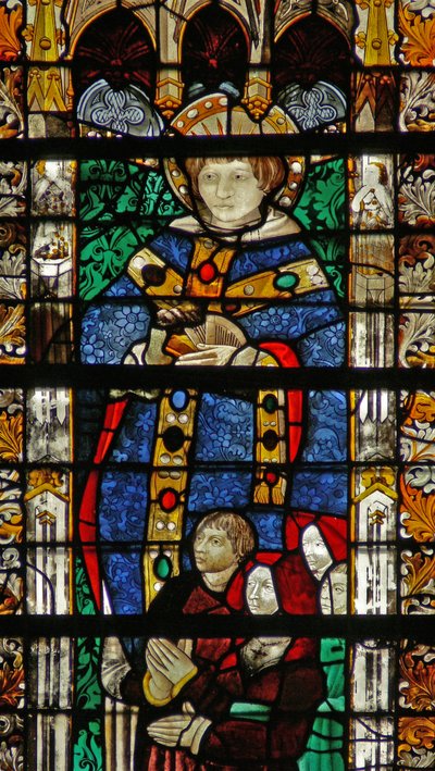 Fenster w204, St. Séverin und eine Familie von Stiftern von French School