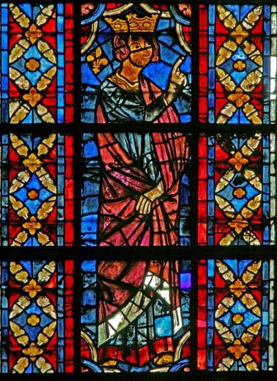 Fenster w209, eine Szene aus dem Leben des heiligen Savinien darstellend: Aurelian befiehlt, Savinien zu foltern von French School