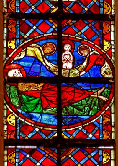 Fenster w211 zeigt die Seele des St. Vincent wird von Engeln getragen von French School