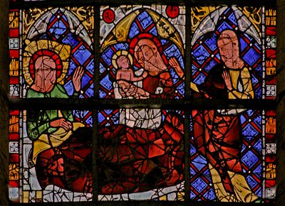 Fenster w225 mit der Geburt des Heiligen Johannes des Täufers von French School