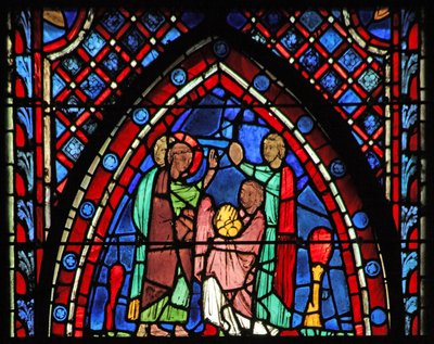 St. Johannes: verwandelt Blätter in Gold von French School