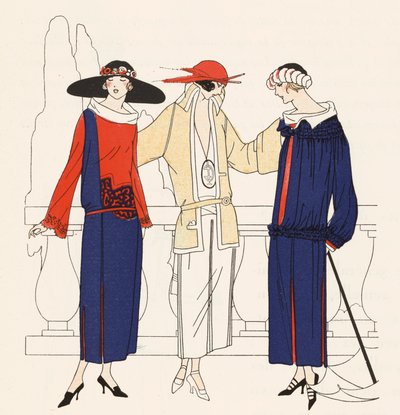 Damenmode der 1920er Jahre von Designer Jean Patou von French School
